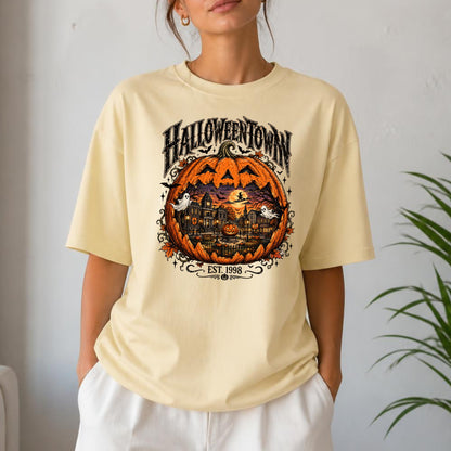 Vintage Halloweentown PNG | Retro Pumpkin Village, Haunted Town & Spooky Season Sublimation Design