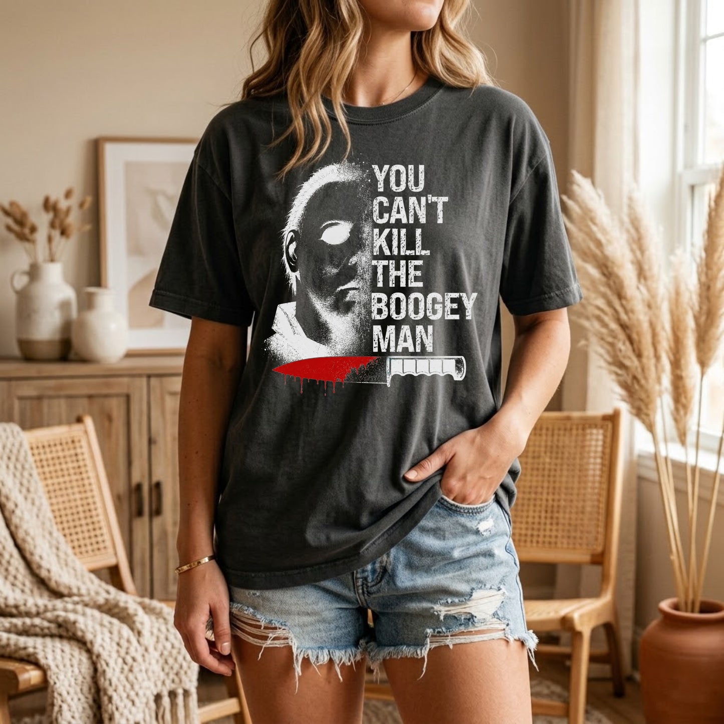Michael Myers Boogeyman Halloween Shirt | Horror Movie, Slasher Fan & Spooky Season Graphic Tee