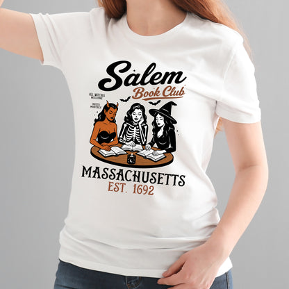 Salem Book Club Halloween Shirt | Witchy Book Lover, Reading Club & Spooky Season Graphic Tee