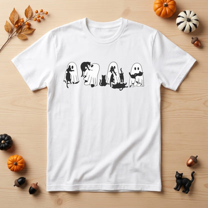 Halloween Black Cat Ghost Shirt | Spooky Cat Mama, Witchy & Retro Fall Graphic Tee