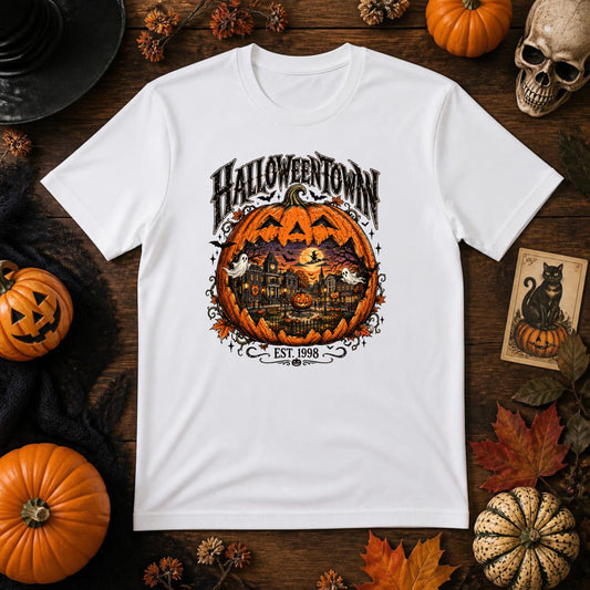 Vintage Halloweentown PNG | Retro Pumpkin Village, Haunted Town & Spooky Season Sublimation Design