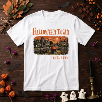Halloweentown Est 1998 Halloween Shirt | Vintage Pumpkin, Retro Spooky Season & Fall Graphic Tee