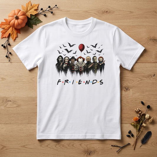 Horror Characters Halloween Shirt | Horror Movie Friends, Slasher Icons & Spooky Graphic Tee