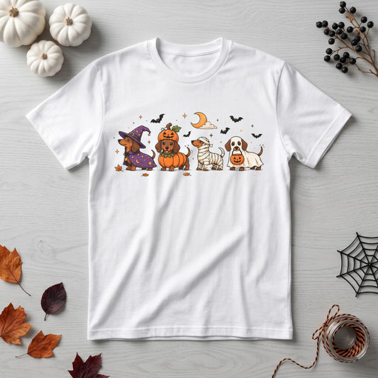 Halloween Dachshund Shirt | Spooky Wiener Dog, Pumpkin & Cute Fall Graphic Tee