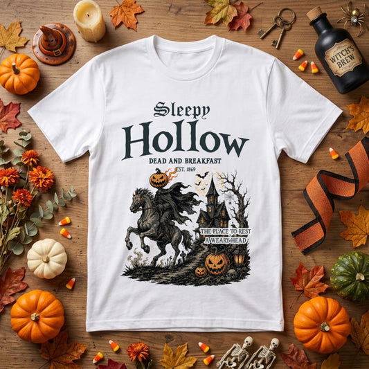 Sleepy Hollow Halloween Shirt | Headless Horseman, Spooky Town & Vintage Horror Graphic Tee