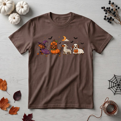 Halloween Dachshund Shirt | Spooky Wiener Dog, Pumpkin & Cute Fall Graphic Tee