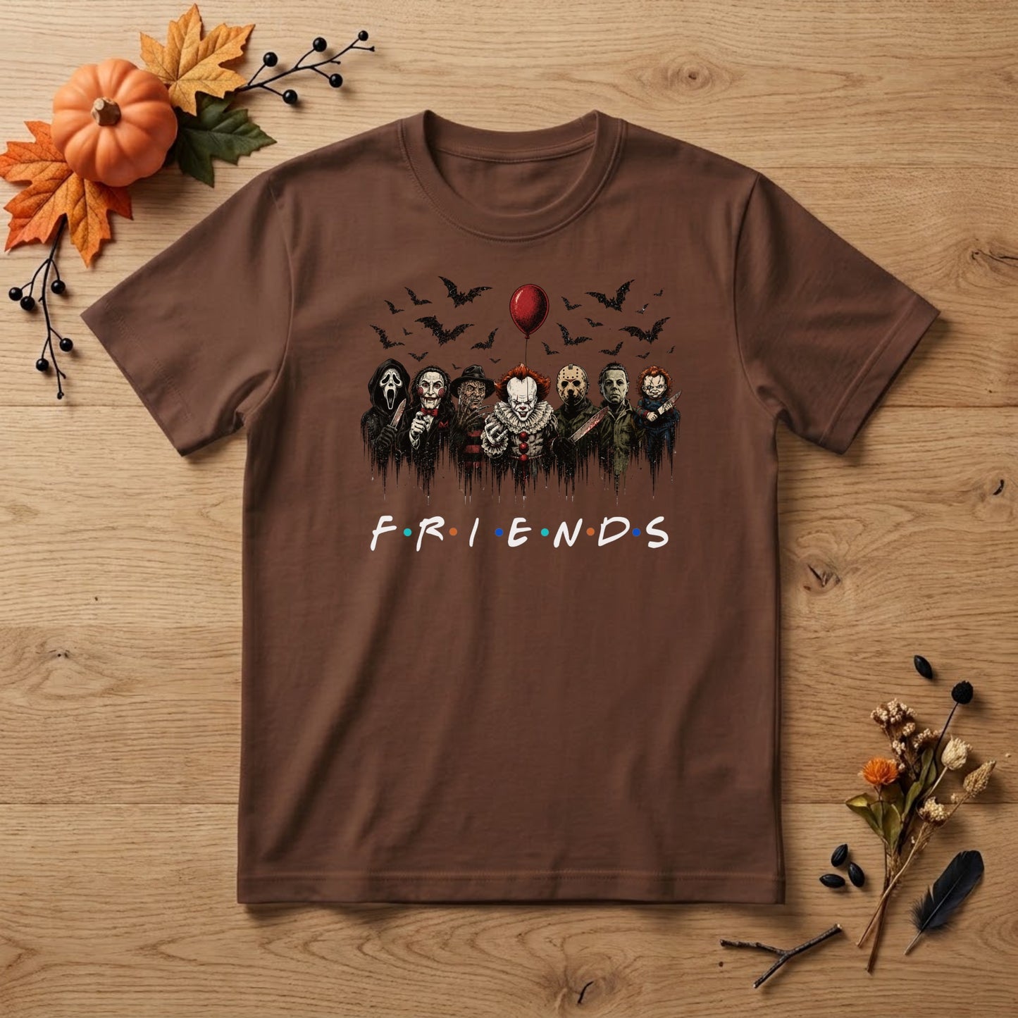 Horror Characters Halloween Shirt | Horror Movie Friends, Slasher Icons & Spooky Graphic Tee