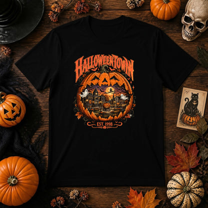 Vintage Halloweentown PNG | Retro Pumpkin Village, Haunted Town & Spooky Season Sublimation Design