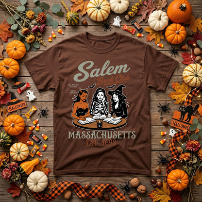 Salem Book Club Halloween Shirt | Witchy Book Lover, Reading Club & Spooky Season Graphic Tee
