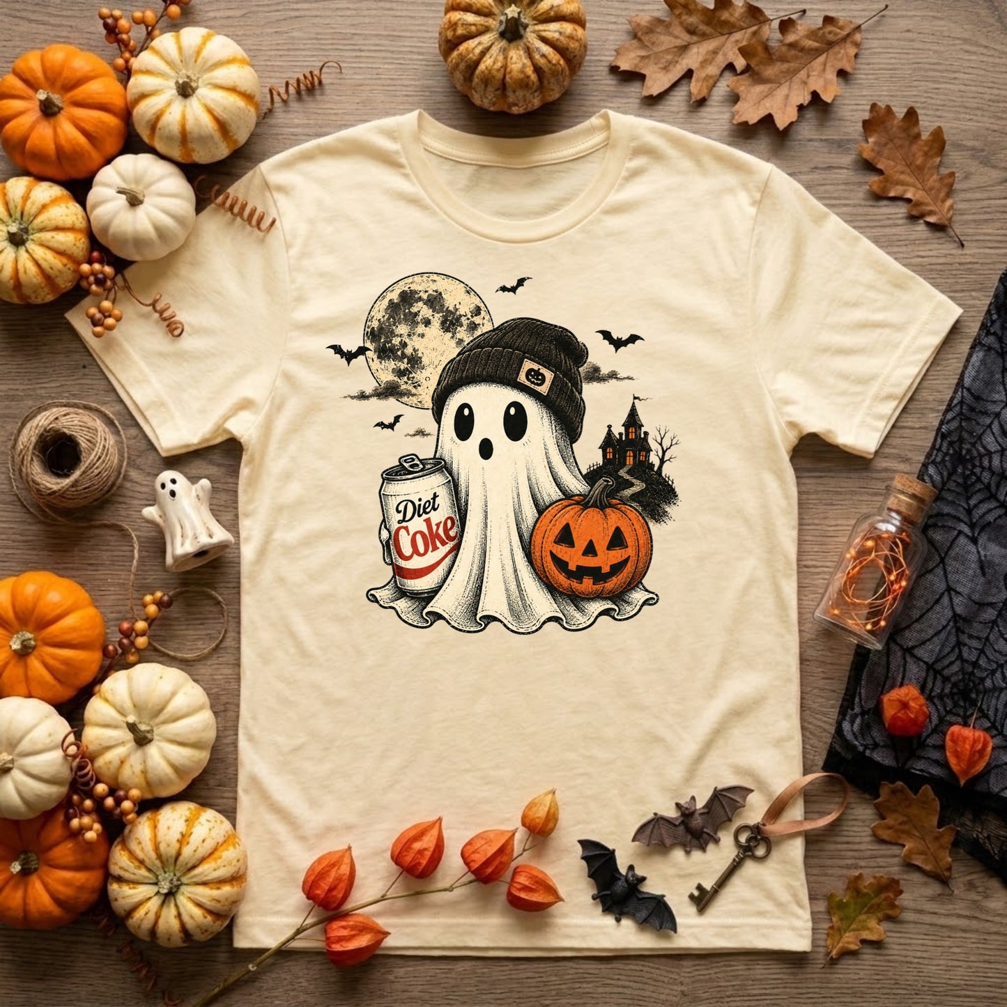 Diet Coke Ghost Halloween Shirt | Funny Soda Lover, Spooky Season & Ghost Graphic Tee