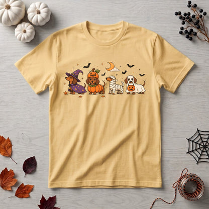 Halloween Dachshund Shirt | Spooky Wiener Dog, Pumpkin & Cute Fall Graphic Tee