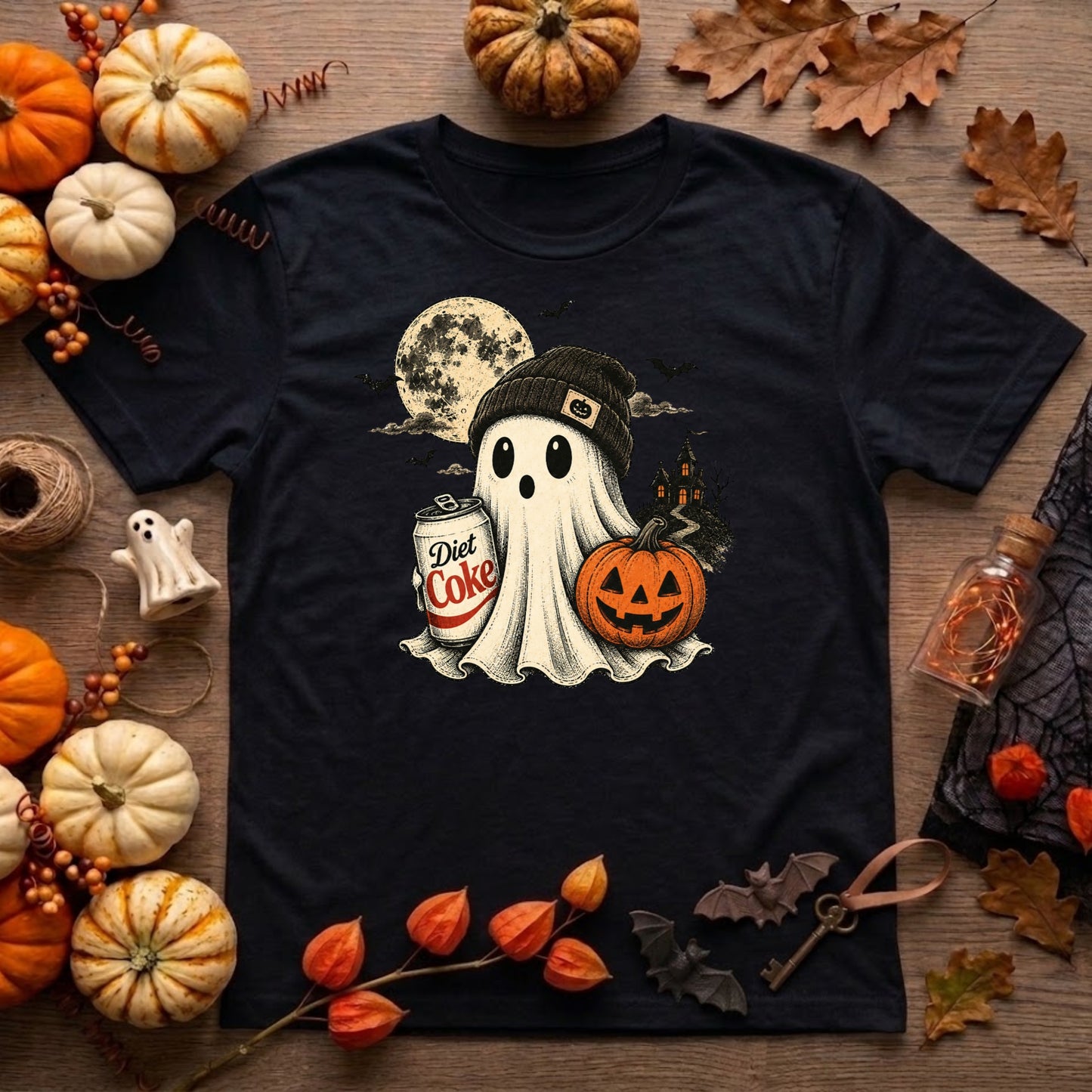 Diet Coke Ghost Halloween Shirt | Funny Soda Lover, Spooky Season & Ghost Graphic Tee