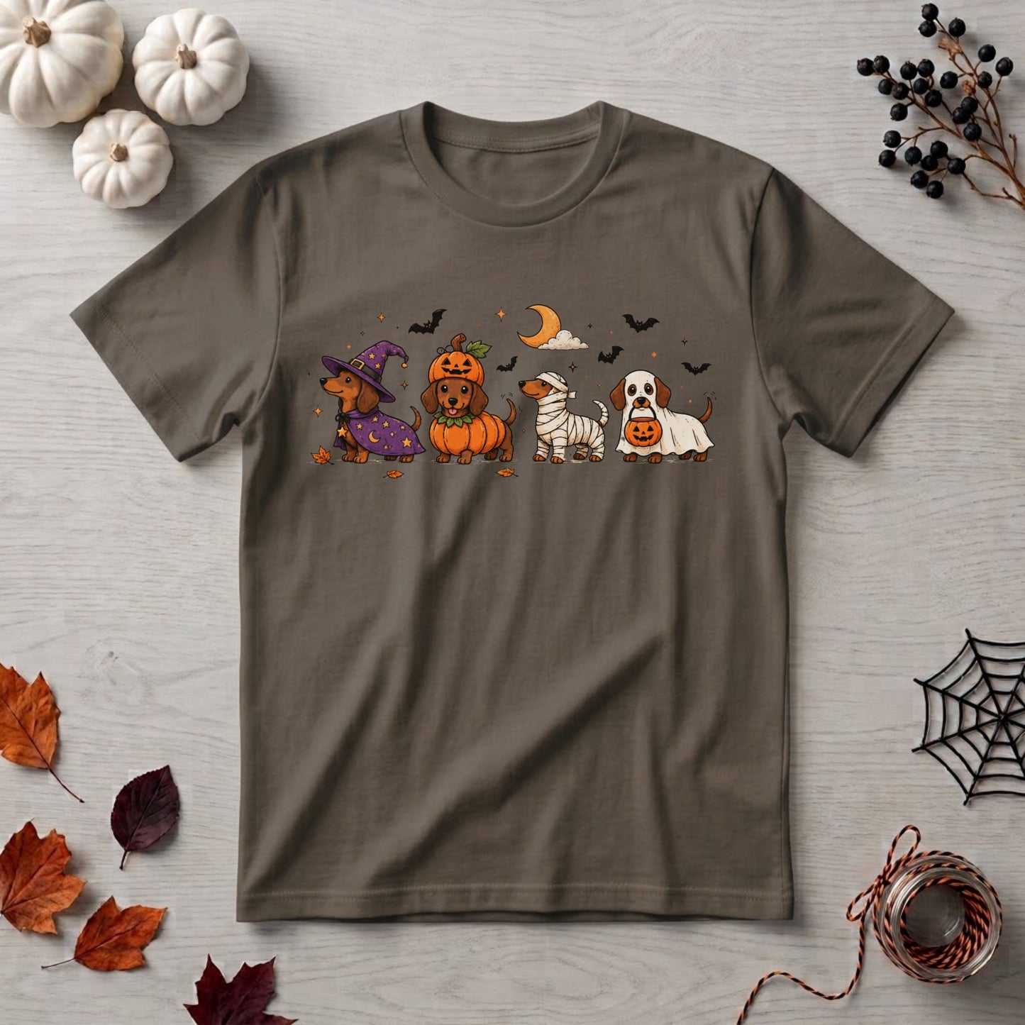 Halloween Dachshund Shirt | Spooky Wiener Dog, Pumpkin & Cute Fall Graphic Tee