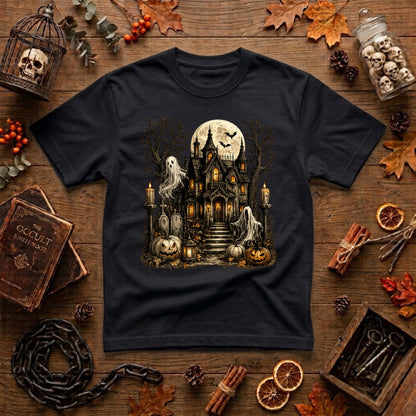 Haunted Mansion Halloween Shirt | Spooky Haunted House, Ghosts & Retro Fall Graphic Tee