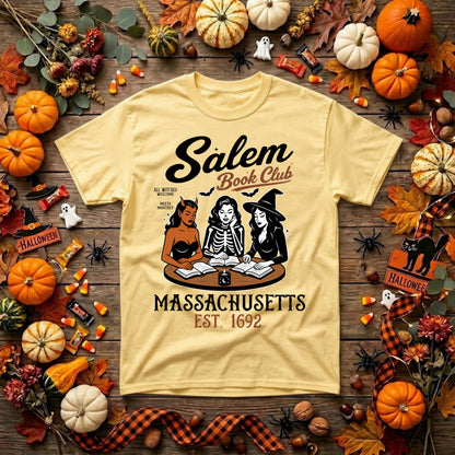 Salem Book Club Halloween Shirt | Witchy Book Lover, Reading Club & Spooky Season Graphic Tee
