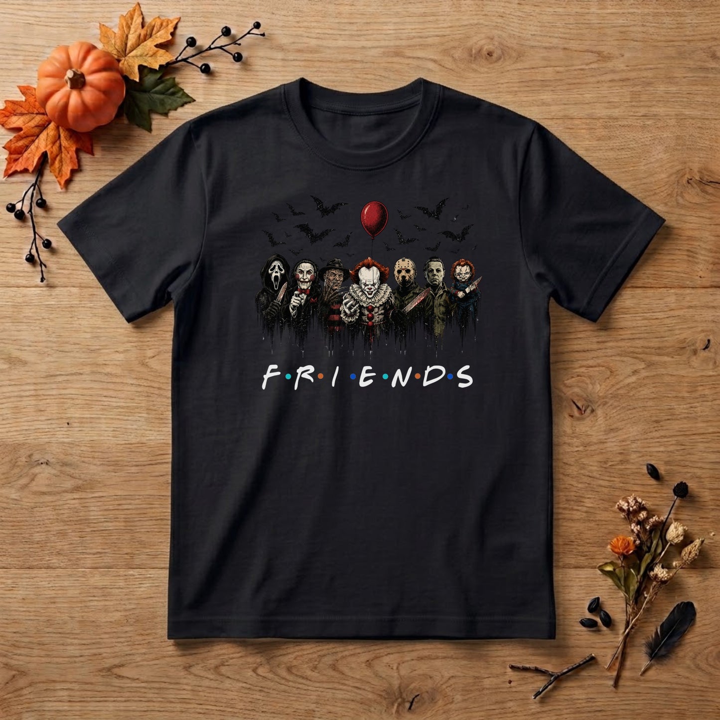 Horror Characters Halloween Shirt | Horror Movie Friends, Slasher Icons & Spooky Graphic Tee