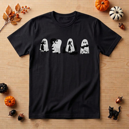 Halloween Black Cat Ghost Shirt | Spooky Cat Mama, Witchy & Retro Fall Graphic Tee