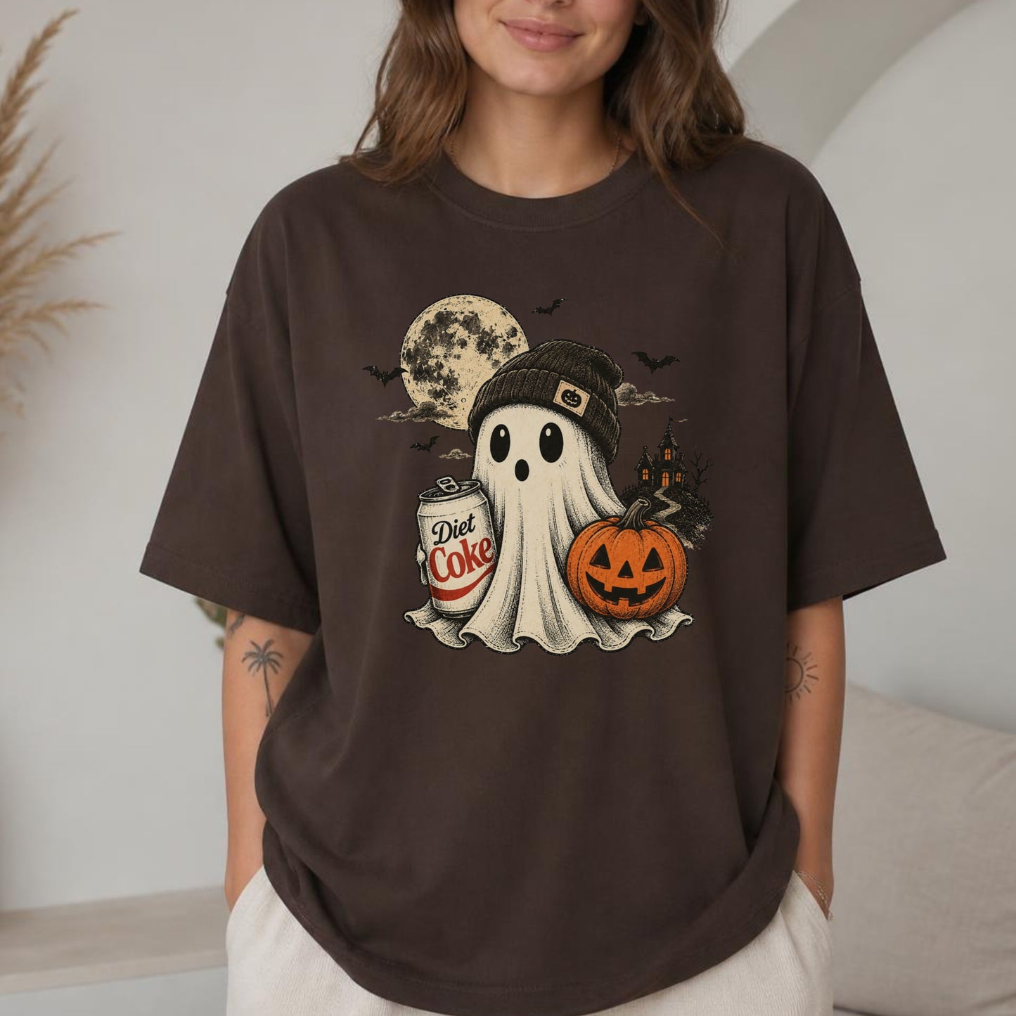 Diet Coke Ghost Halloween Shirt | Funny Soda Lover, Spooky Season & Ghost Graphic Tee