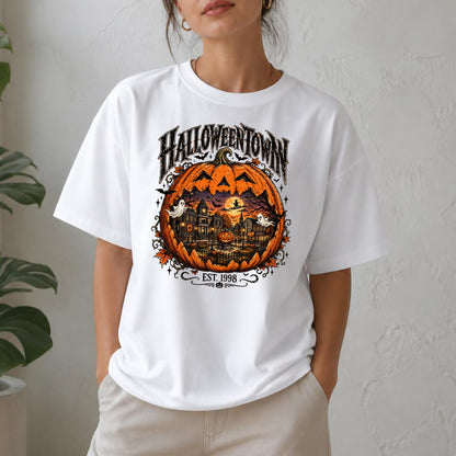 Vintage Halloweentown PNG | Retro Pumpkin Village, Haunted Town & Spooky Season Sublimation Design