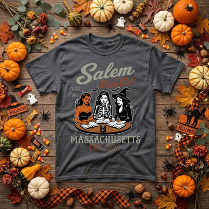 Salem Book Club Halloween Shirt | Witchy Book Lover, Reading Club & Spooky Season Graphic Tee
