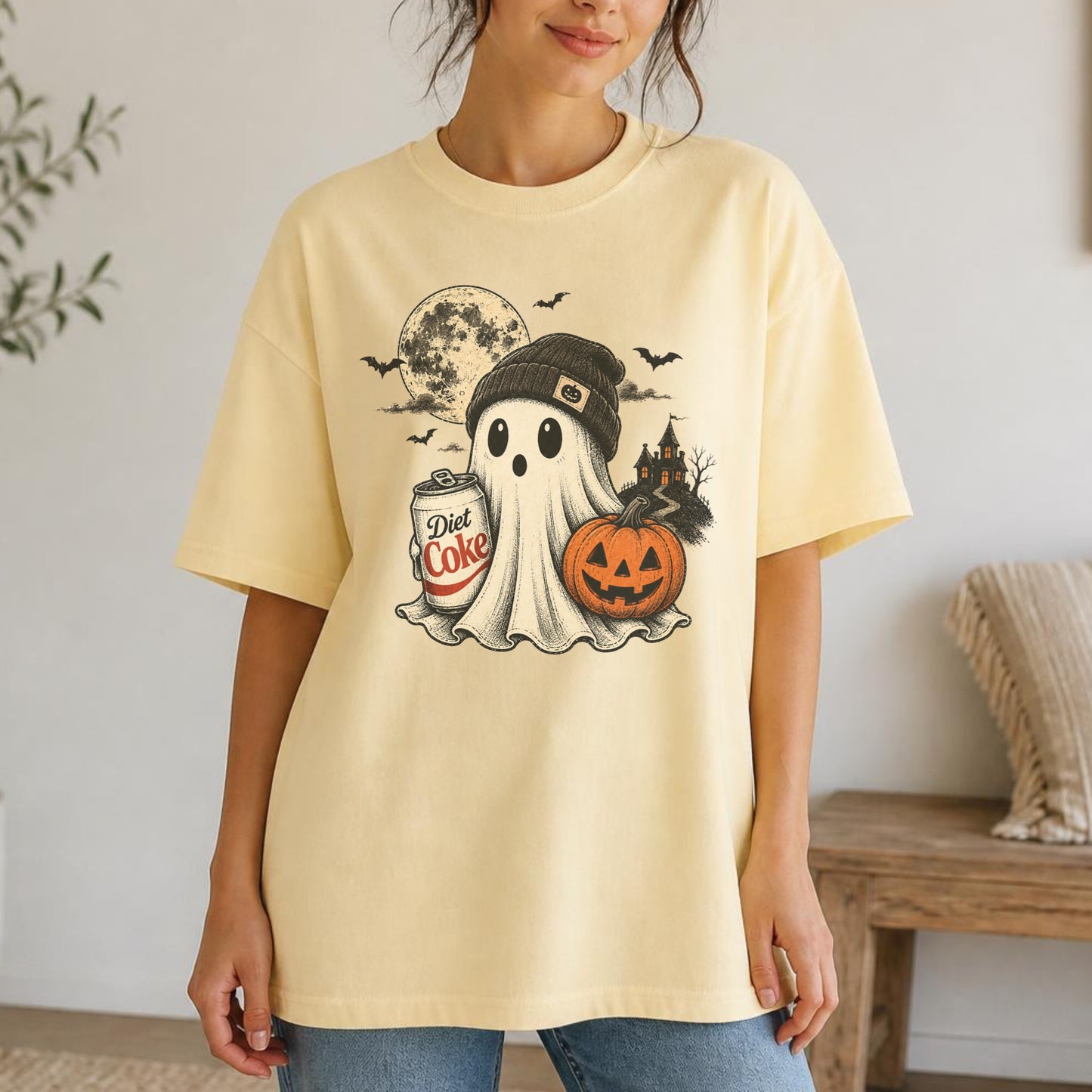 Diet Coke Ghost Halloween Shirt | Funny Soda Lover, Spooky Season & Ghost Graphic Tee