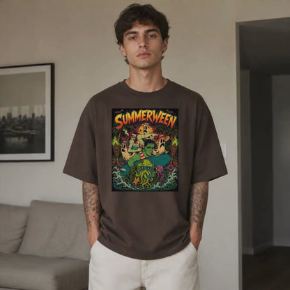 Summerween Halloween Shirt Retro Beach Horror