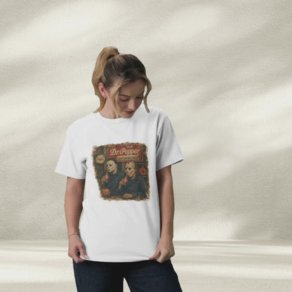Dr Pepper Halloween Shirt | Horror Movie, Spooky Season & Retro Soda Lover Graphic Tee