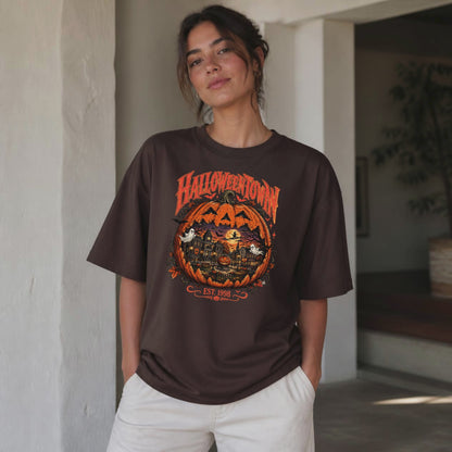 Vintage Halloweentown PNG | Retro Pumpkin Village, Haunted Town & Spooky Season Sublimation Design