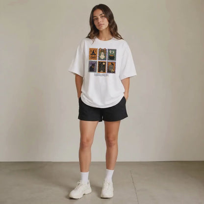 Halloween Stamp Shirt | Spooky Ghost, Vintage Postage & Retro Fall Graphic Tee